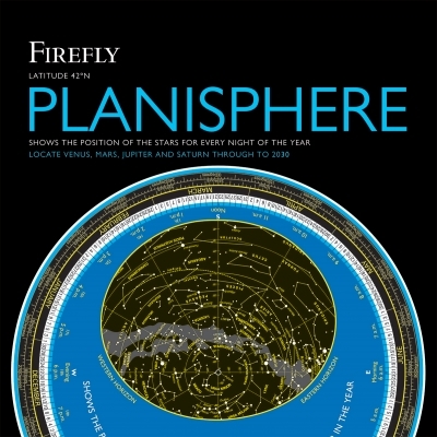 Firefly Planisphere : Latitude 42 Degrees North | Tirion, Wil