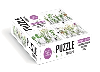 Mon petit jardin d'intérieur : puzzle thérapie (3 puzzles de 240 pièces) | Casse-têtes