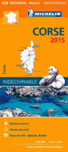 Corse 2015 528 - Carte régionale indéchirable N.E | 