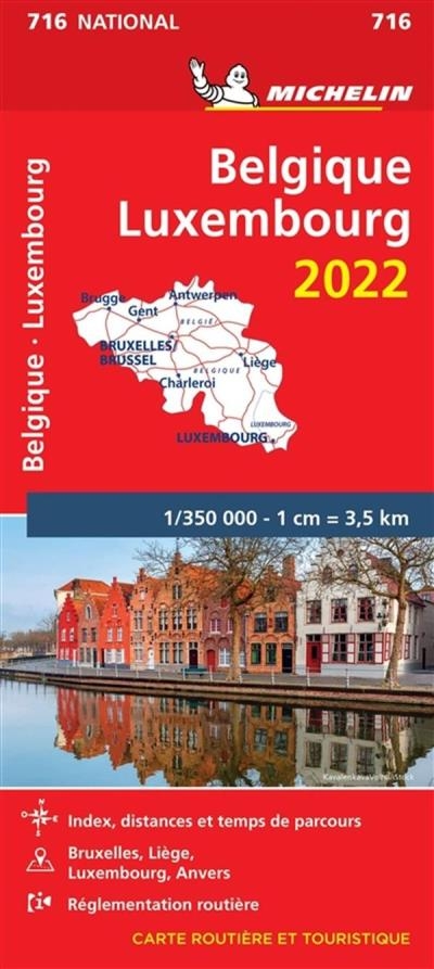 Belgique - Luxembourg 716 - Carte Nationale 2022 | 