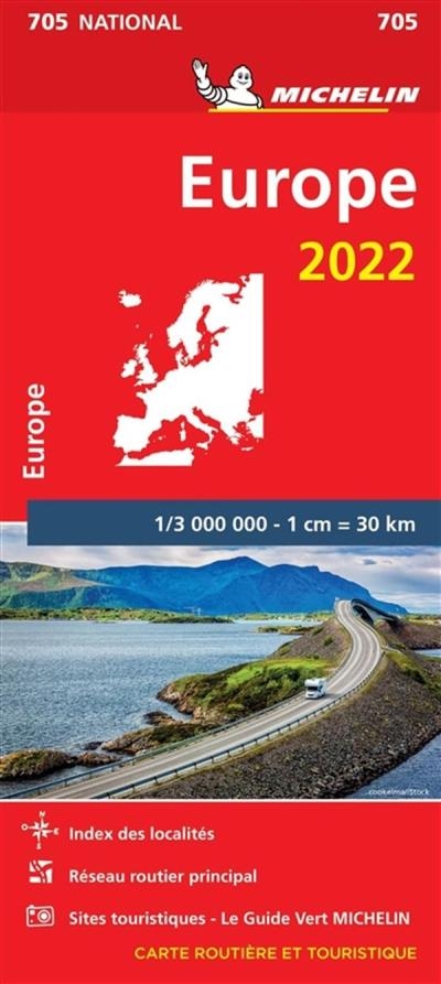 Europe 705 - Carte Nationale 2022 | collectif