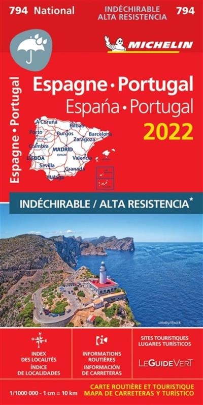 Espagne - Portugal 794 - Carte Nationale 2022 - Indéchirable | 