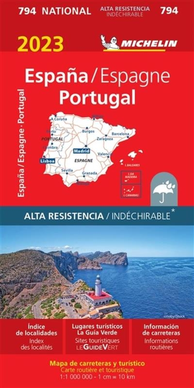 Espagne - Portugal 794 - Carte Nationale Indéchirable 2023 | 