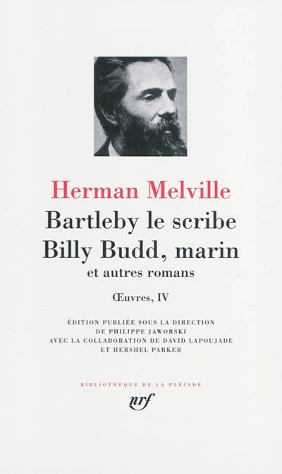 Oeuvres T.04 - Bartleby le scribe | Melville, Herman
