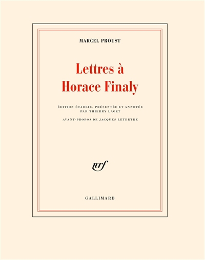 Lettres à Horace Finaly | Proust, Marcel
