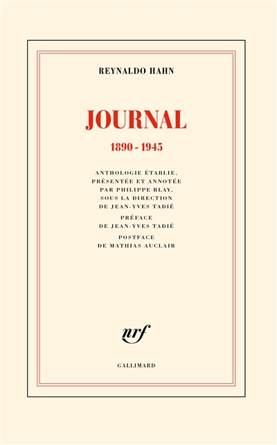 Journal : 1890-1945 | Hahn, Reynaldo