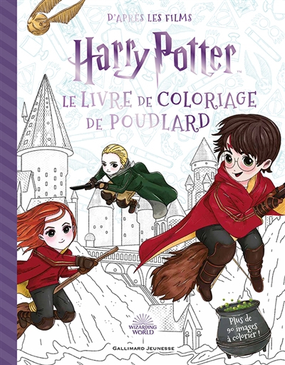 livre de coloriage de Poudlard : d'après les films Harry Potter : plus de 90 images à colorier (Le) | Tobacco, Violet