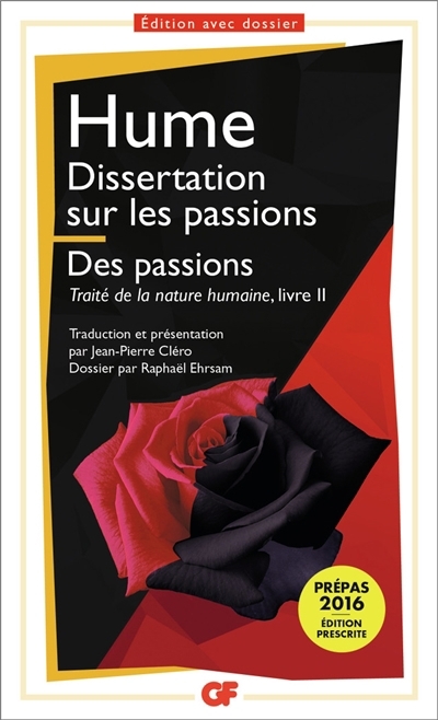 Dissertation sur les passions ; Des passions | Hume, David