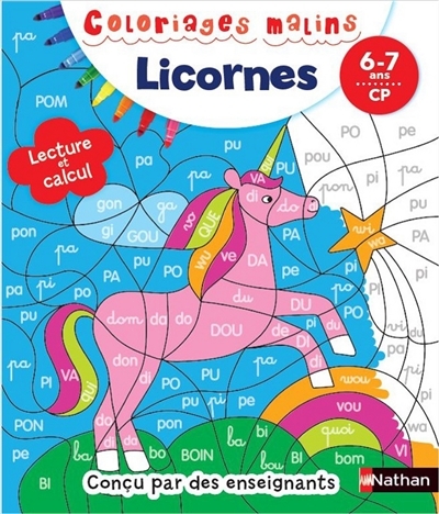 Coloriages malins - Licornes | Petit-Jean, Isabelle
