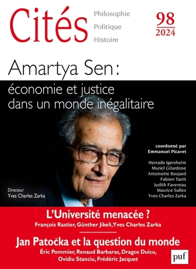 Cités, n°98. Amartya Sen : économie et justice dans un monde inégalitaire | 
