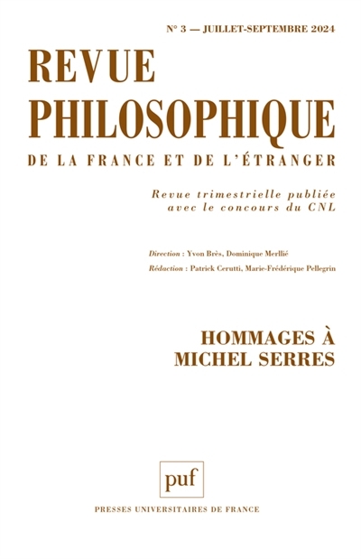 Revue philosophique, n°3 (2024). Hommage à Michel Serres | 