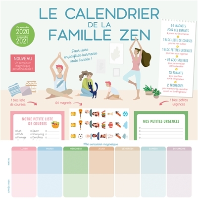 Le calendrier de la famille zen 2020-2021 | Anderson, Véronique