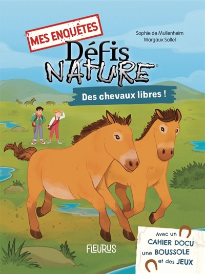 Défis nature : Mes enquêtes - Des chevaux libres ! | Mullenheim, Sophie (Auteur) | Saltel, Margaux (Illustrateur)