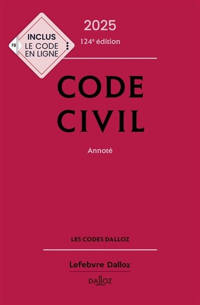Code civil 2025, annoté | 