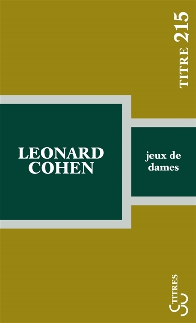 Jeux de dames | Cohen, Leonard