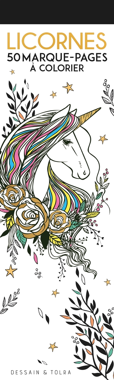 Licornes : 50 marque-pages à colorier | 