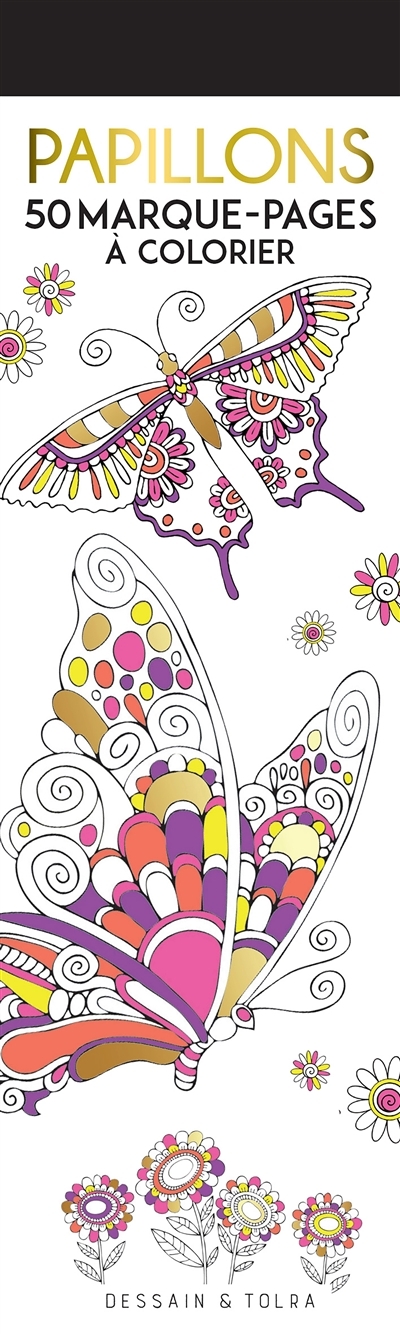 Papillons : 50 marque-pages à colorier  | 