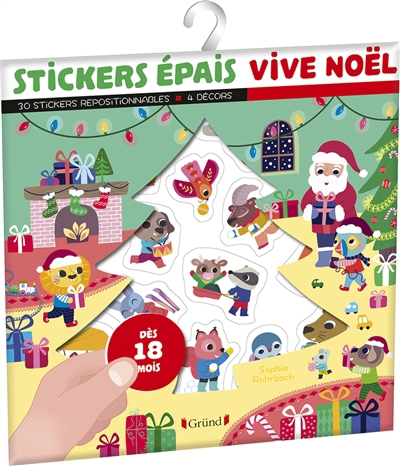 Stickers épais : vive Noël : dès 18 mois | Rohrbach, Sophie