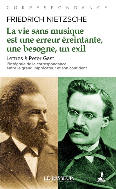 La vie sans musique est une erreur éreintante, une besogne, un exil : lettres à Peter Gast  | Nietzsche, Friedrich