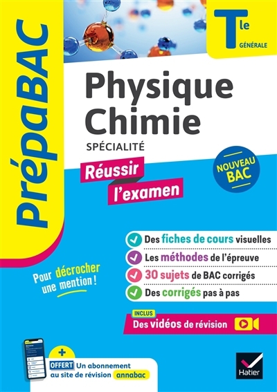 Physique chimie spécialité, terminale générale | 