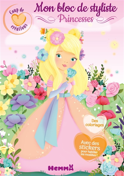 Coup de coeur créations : Mon bloc de styliste : Princesses - Avec des stickers pour habiller les mo | Lescoat, Elen