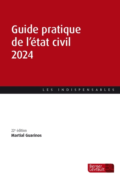 Guide pratique de l'état civil 2024 | Guarinos, Martial