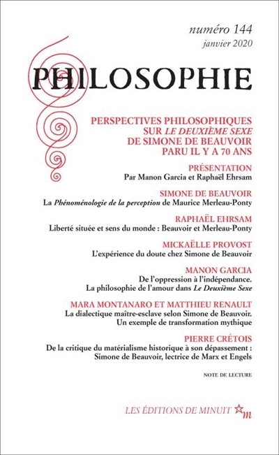 Philosophie, n° 144 - Perspectives philosophiques sur Le deuxième sexe de Simone de Beauvoir paru il y a 70 ans | 