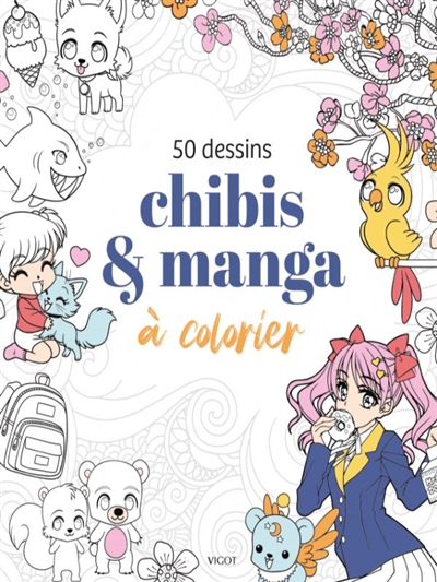 Chibis & manga à colorier : 50 dessins | 