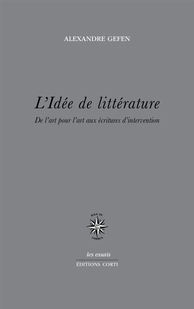Idée de littérature (L') | Gefen, Alexandre