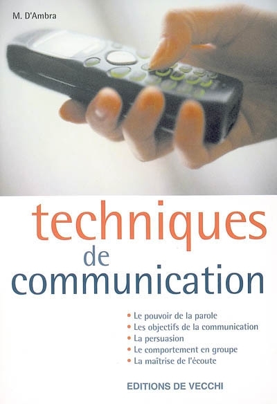 Techniques de communication | Ambra, M. d'