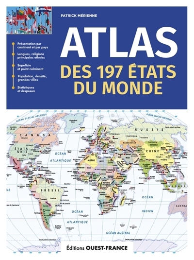 Atlas des 197 Etats du monde : statistiques et drapeaux | Mérienne, Patrick (Auteur)