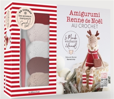 Renne de Noël au crochet : coffret amigurumi | Borcier, Déborah (Auteur)