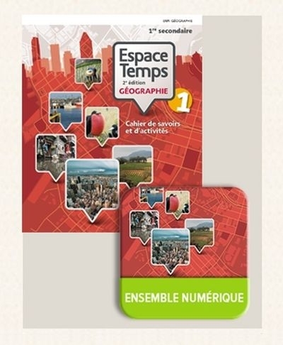 Espace Temps - Géographie - Cahier de savoirs et d'activités + Mini-atlas + Ensemble numérique - ÉLÈVE 1, 2e éd. (12 mois) | Poulou-Gallet, Cécile
