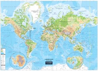 Carte du monde en relief | 
