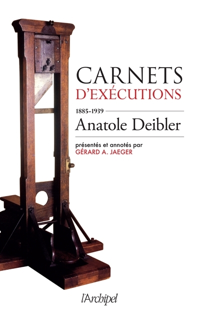 Carnets d'exécutions | Deibler, Anatole