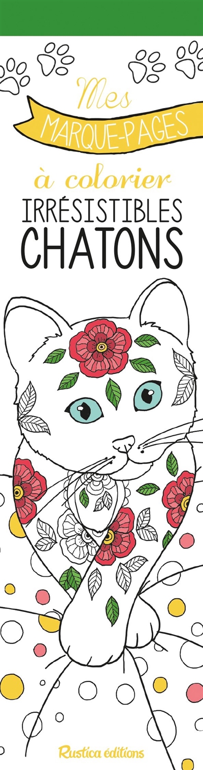 Irrésistibles chatons : mes marque-pages à colorier | Zottino, Marica