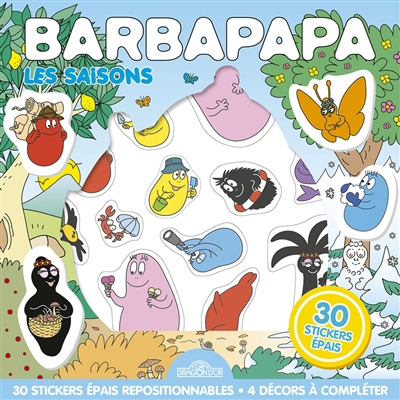 Barbapapa : les saisons : 30 stickers épais | Taylor, Alice
