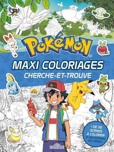 Pokémon : Maxi coloriages cherche-et-trouve | 