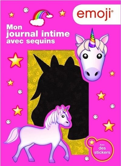 Licorne Emoji : mon carnet sequins | Pimchou