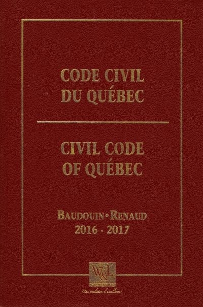 Code civil du Québec 2016-2017 | Baudouin, Jean-Louis