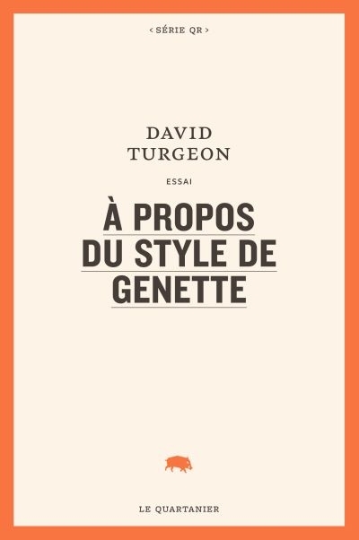 À propos du style de Genette  | Turgeon, David