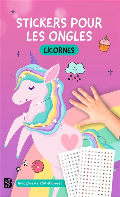 Stickers pour les ongles : Les licornes | Bijoux et accessoires mode