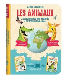Le jeune explorateur - Les animaux : atlas des animaux, livre d'activités et puzzle du royaume animal | Histoire et géographie
