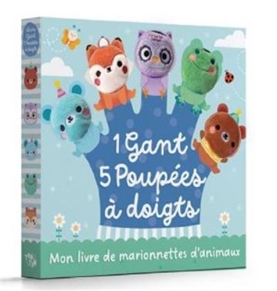 Mon livre de marionnettes d'animaux - 1 gant, 5 poupées à doigt | Collectif