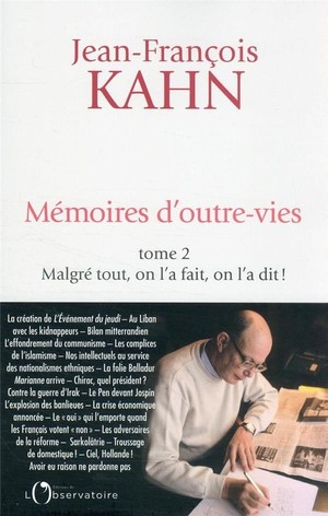 Mémoires d'outre-vies T.02- La galère des journaux | Kahn, Jean-François