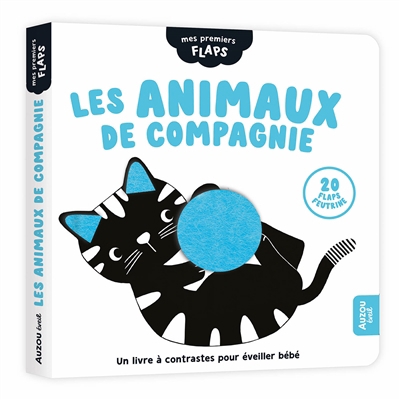 Animaux de compagnie (Les) : un livre à contrastes pour éveiller bébé  | Kendall, Wendy (Illustrateur)