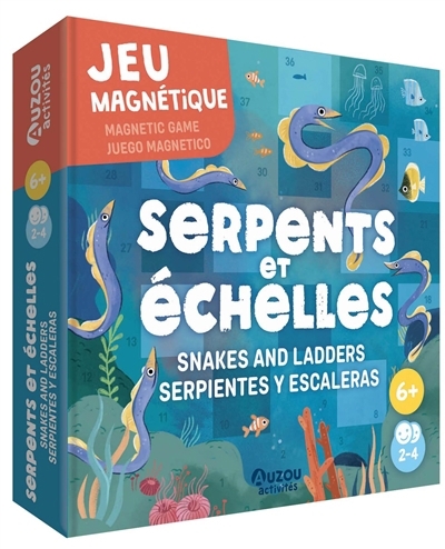 Serpents et échelles : jeu magnétique = Snakes and ladders : magnetic game = Serpientes y escaleras : juego magnetico | Jeux magnétiques